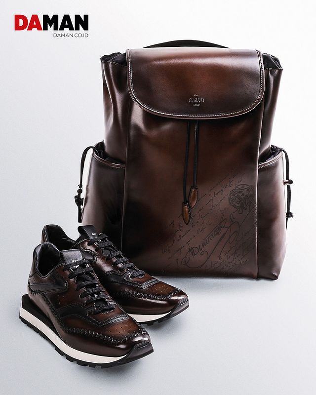 berluti fly leather sneakers