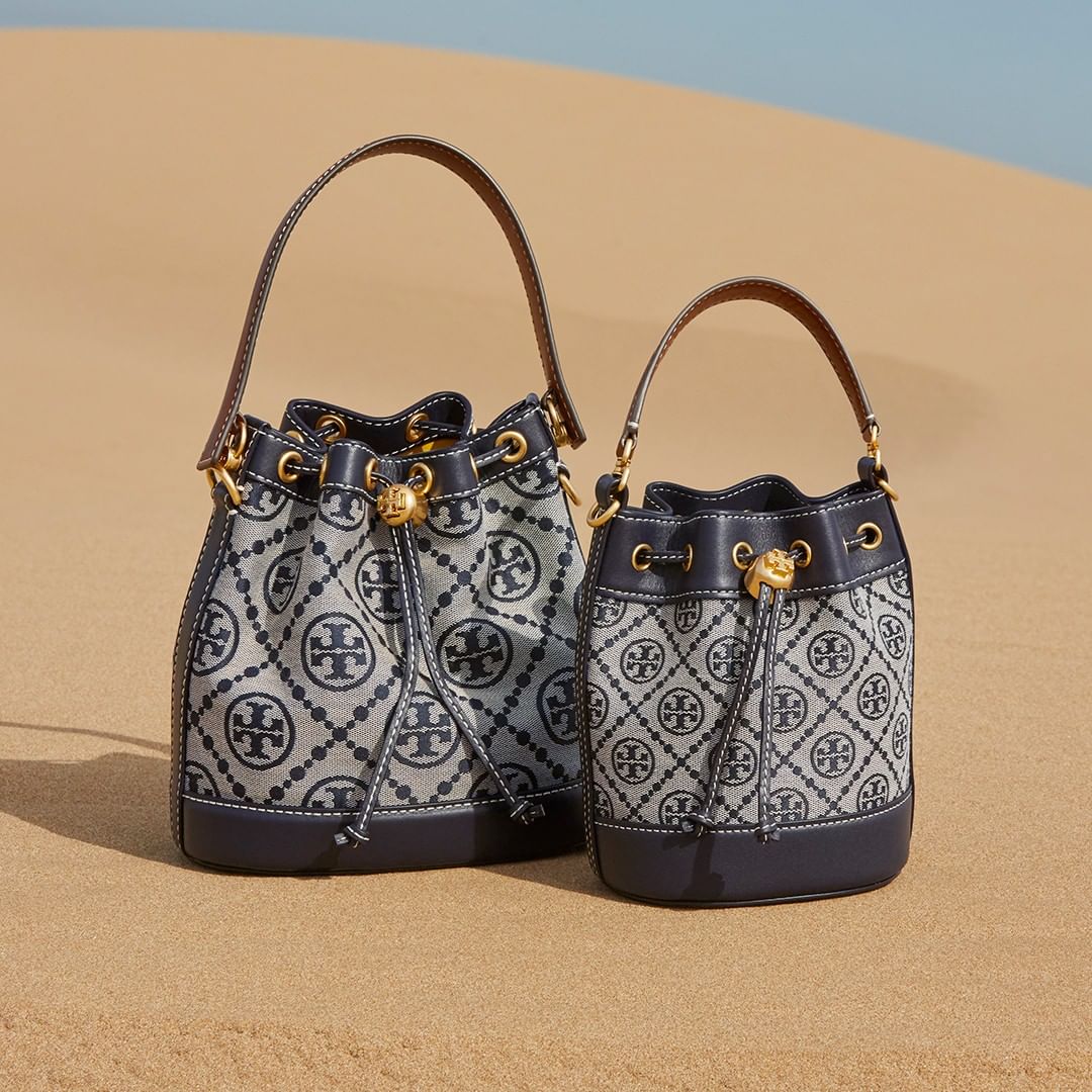 Tory Burch T Monogram Jacquard Mini Bucket Bag – Luxe