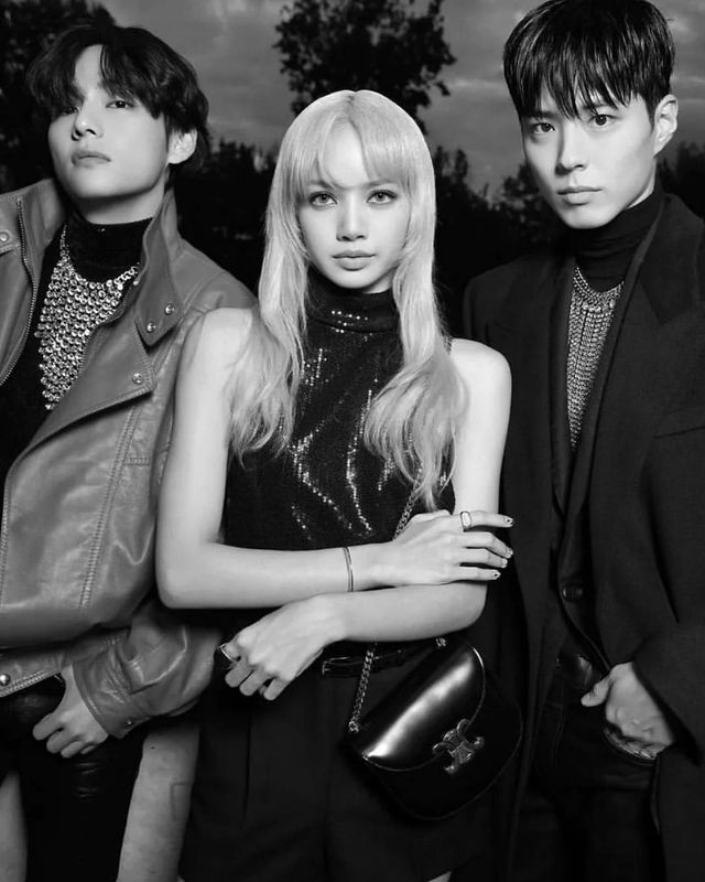 blackpink lisa celine kim tae hyung park bo gum