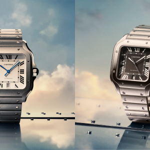 New Santos de Cartier in Titanium and Black Dial