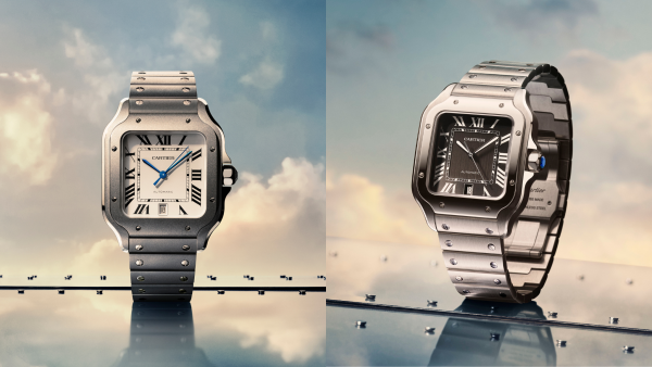 New Santos de Cartier in Titanium and Black Dial