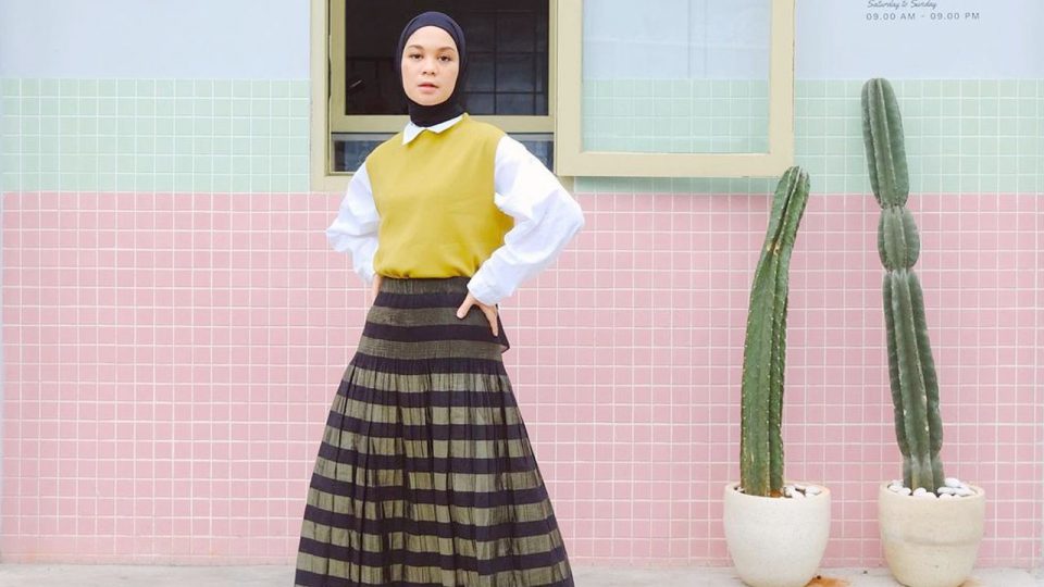 tantri namirah wearing a look from lumine jakarta