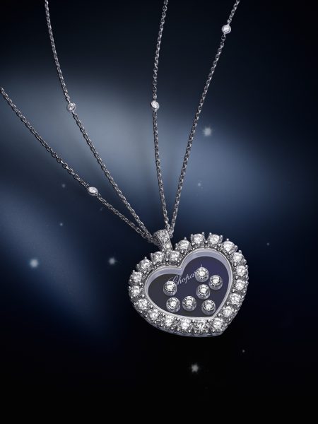 WHITE GOLD, COLORED DIAMOND AND DIAMOND 'HAPPY DIAMONDS' PENDANT-NECKLACE,  CHOPARD | Jewels Online | Jewellery | Sotheby's