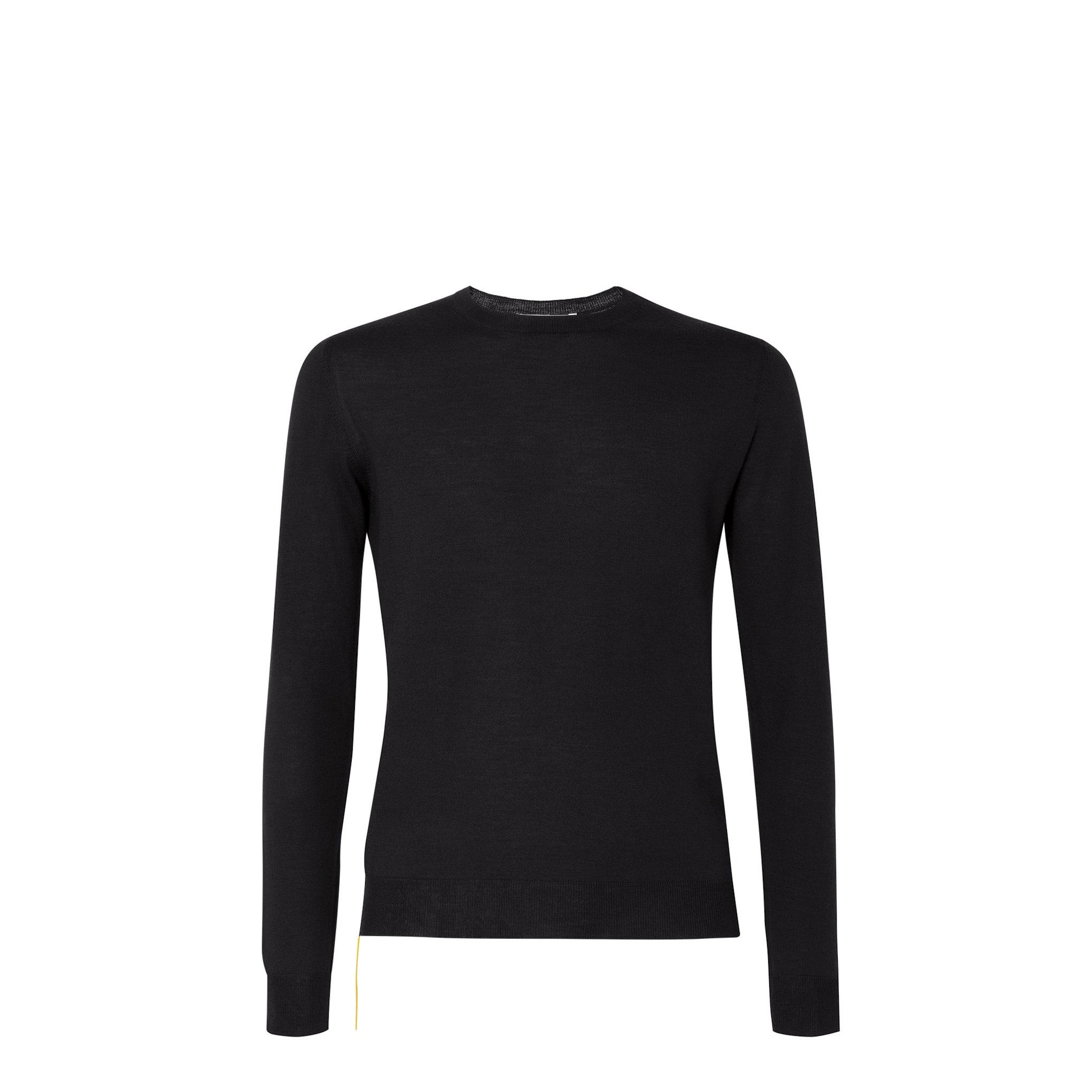 FENDI Navy Blue Wool Ribbed Jumper