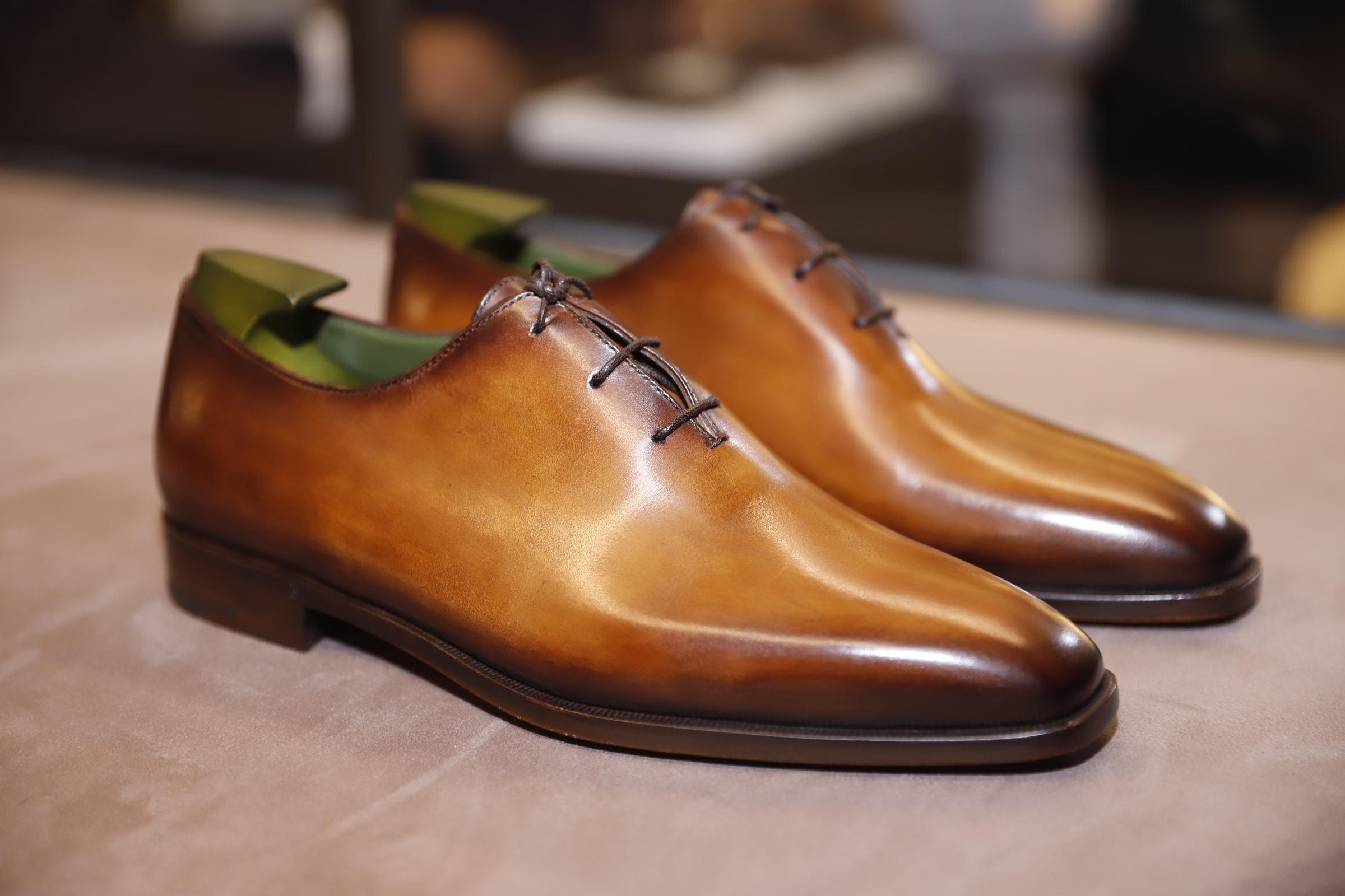 チャンピオン BERLUTI Berluti 41 Patina LEATHER 41.5 Leather Derby Shoes ...