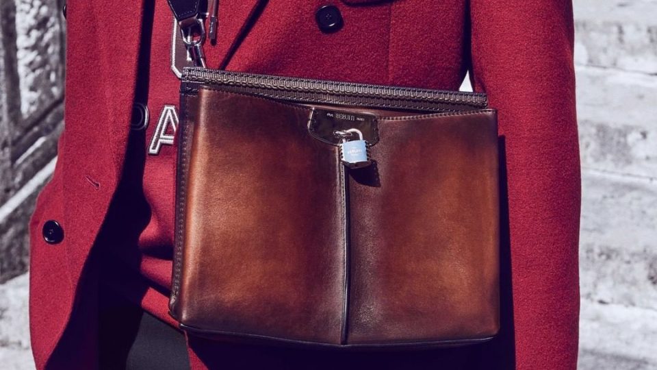 luti messenger leather bag berluti winter 2021