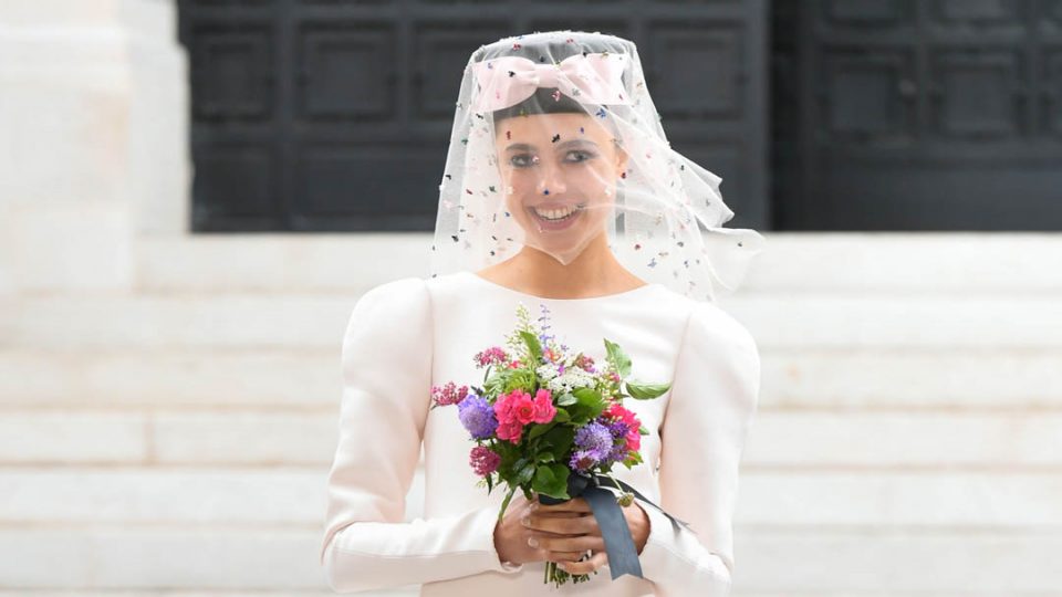 chanel couture bride margaret qualley